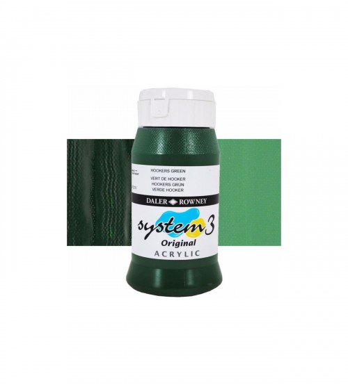 Daler Rowney System3 500 ml Akrilik Boya 352 Hooker's Green